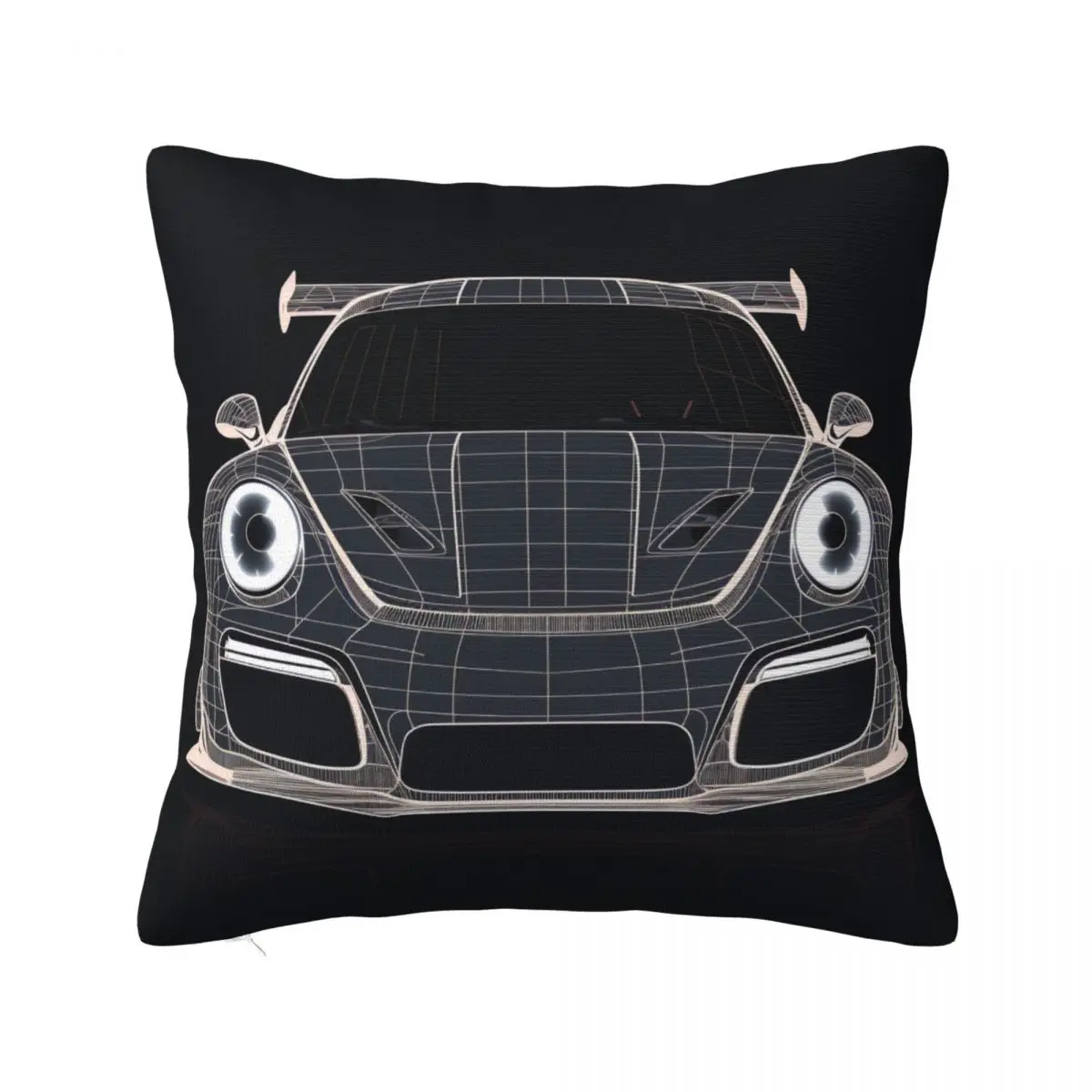 

Classic Sports Car Pillow Case Neon Line Art Decorative Polyester Pillowcase Bed Zipper Summer Cover