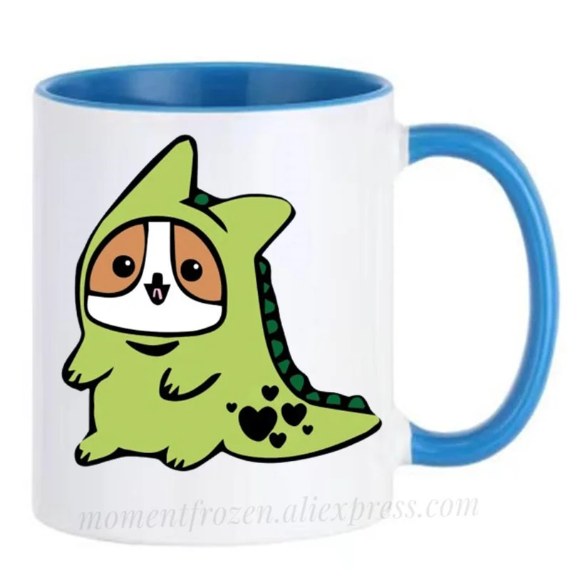 

Corgi Dog Mugs Cute Dinosaur Cups Puppy Bulldog Coffee Mugen Coffeeware Home Decal Funny Gift Ideas Quote Message Drinkware