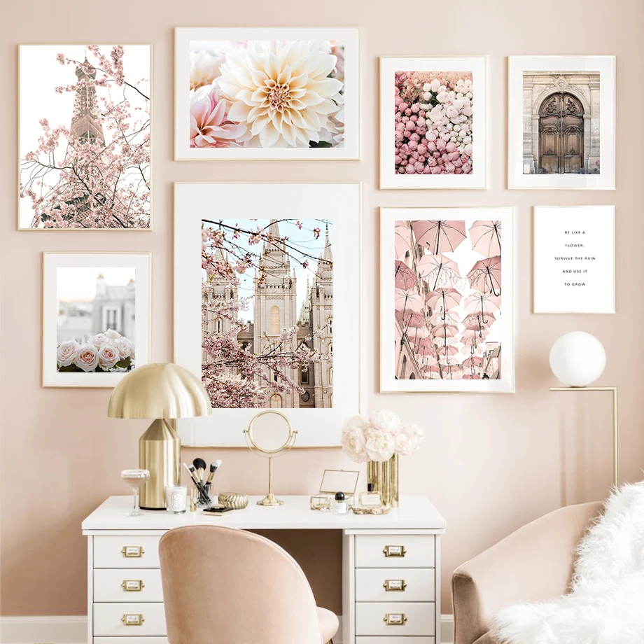 

Wall Art Canvas Painting Paris Towel London Building Blossom Flower Nordic Posters And Prints Wall Pictures Living Room Home