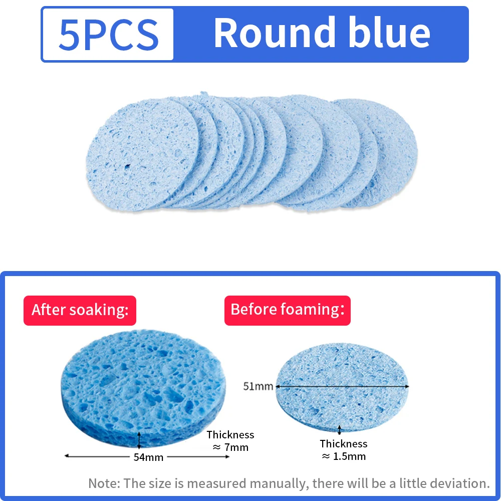 

5 шт., жёлтая и синяя губка для чистки