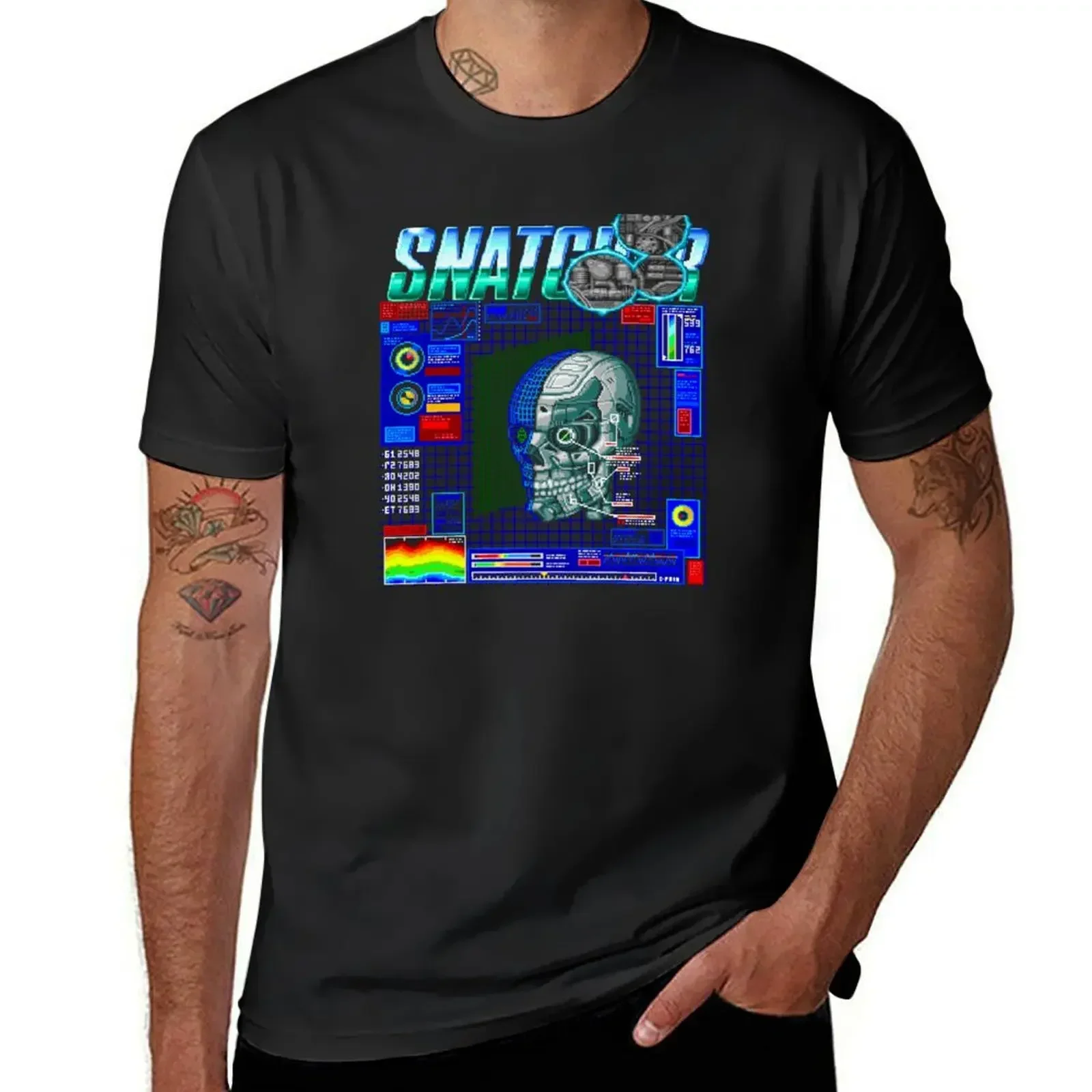 Snatcher (Sega CD) Logo v3.0 T-Shirt boys whites oversized t shirts for men graphic