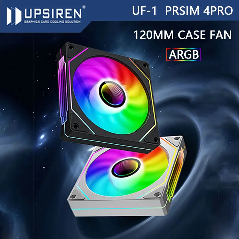 UPSIREN UF-1 PRISM 4 PRO 12 См ARGB Тихий Охлаждающий Вентилятор 4-контактный Для Корпуса