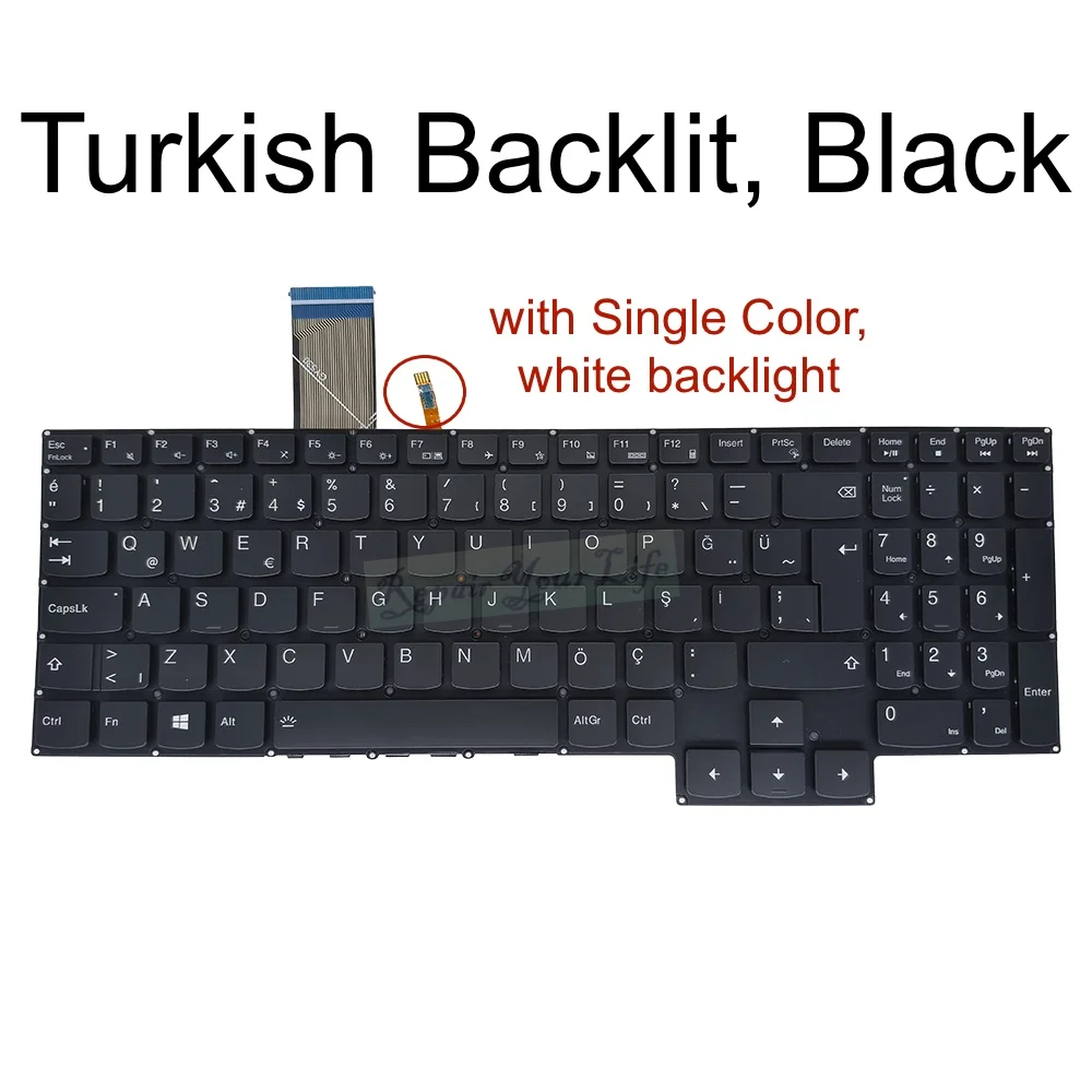 Фото Британская турецкая PT-BR бразильская клавиатура с подсветкой для Lenovo Legion 5 15ACH6 15ACH6A 15ACH6H 82NW 82JU 82JY ноутбук V 193320 BK1 PR5CYBG-UK №2