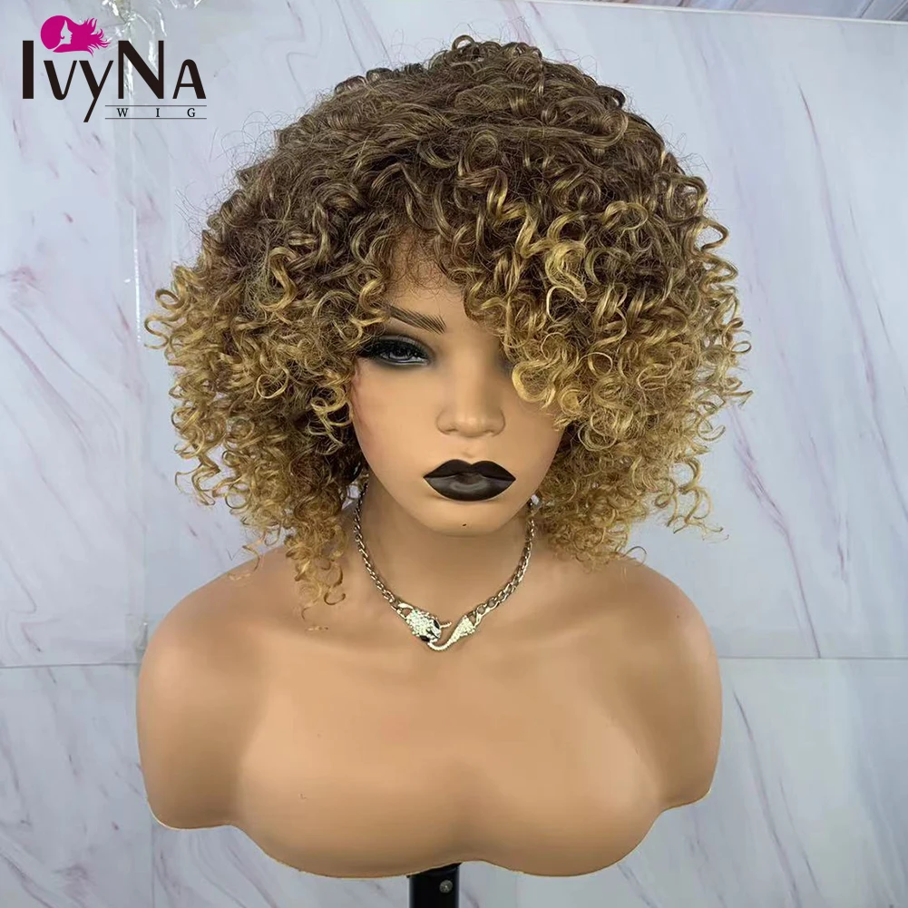Парик для косплея IvyNa с эффектом омбре синтетические волосы кудрявыми и