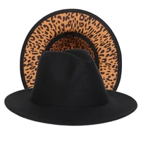2022 fashion new womens fedora hat big brim solid color english retro church ladies jazz hat autumn and winter mens felt hat