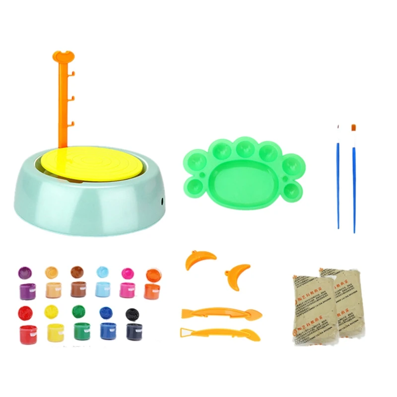 

DIY Handmade Ceramic Pottery Machine Kids Craft Toys For Boys Girls Mini Pottery Wheels Arts Early Educational Toy