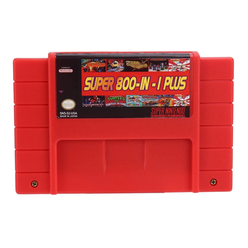 

HOT-Super DIY Retro 800 In 1 PLUS Game Cartridge For 16 Bit Game Console Card USA