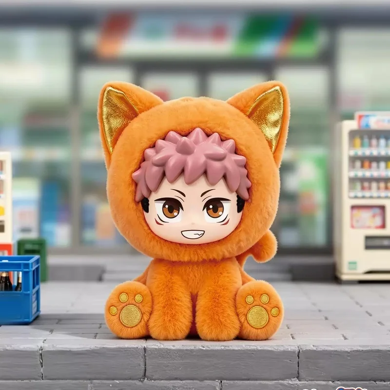 Фото В наличии: Оригинальный коллекционный брелок-подвеска EAKI Jujutsu Kaisen Cat Sitting Party Series (серия Blind Box) — аниме-мерч, игрушка, подарок №5
