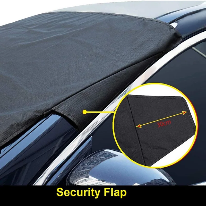 

Car Oxford Cloth Windshield Snow Ice Cover Auto Windscreen Sunshade Anti Frost Dust Waterproof Cover Car Outdoor Protection M/L
