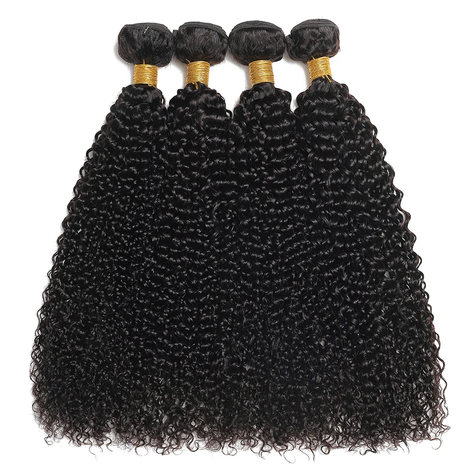 Фото Пучки волос 12A Kinky Curly, 1-4 шт., пучки волос Water Wave, натуральные человеческие волосы, 30 дюймов, глубокие кудри, наращивание волос, Tissage Cheveux Humains. №2