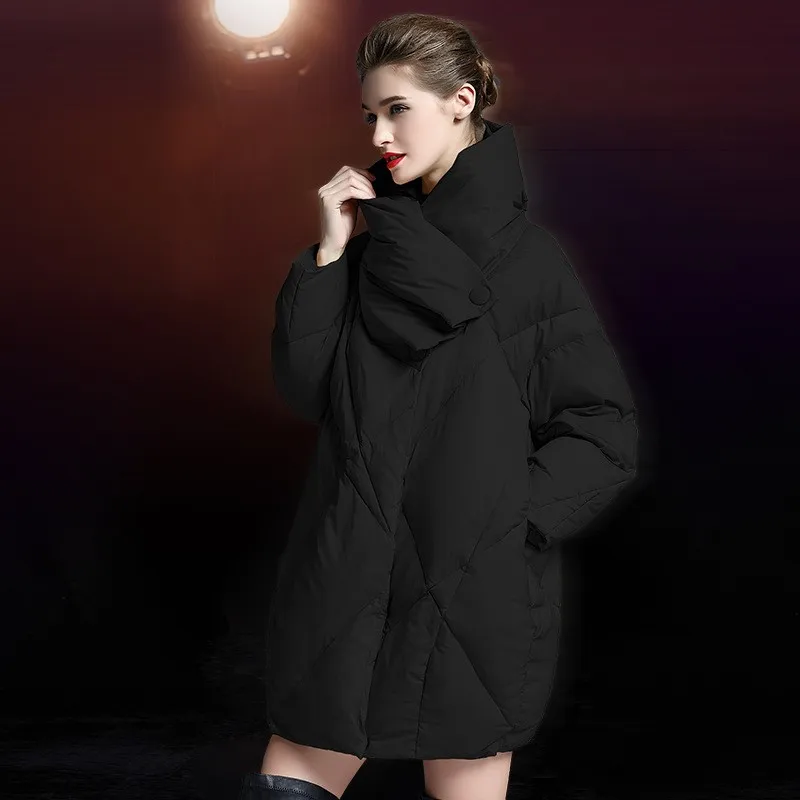 Winter Women's Down Jacket Brands Loose Thick Keep Warm Cocoon Down Jackets Women's Fashion Large Size Down Jacket Winter New