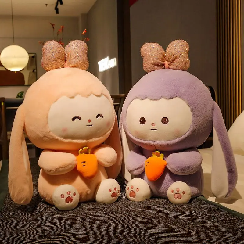 28cm-53cm Lovely Kawaii Cartoon Carrot Rabbit / Bunny Soft Plush Doll Stuffed Animal Toy Gift for Your Loves Kids Wifes