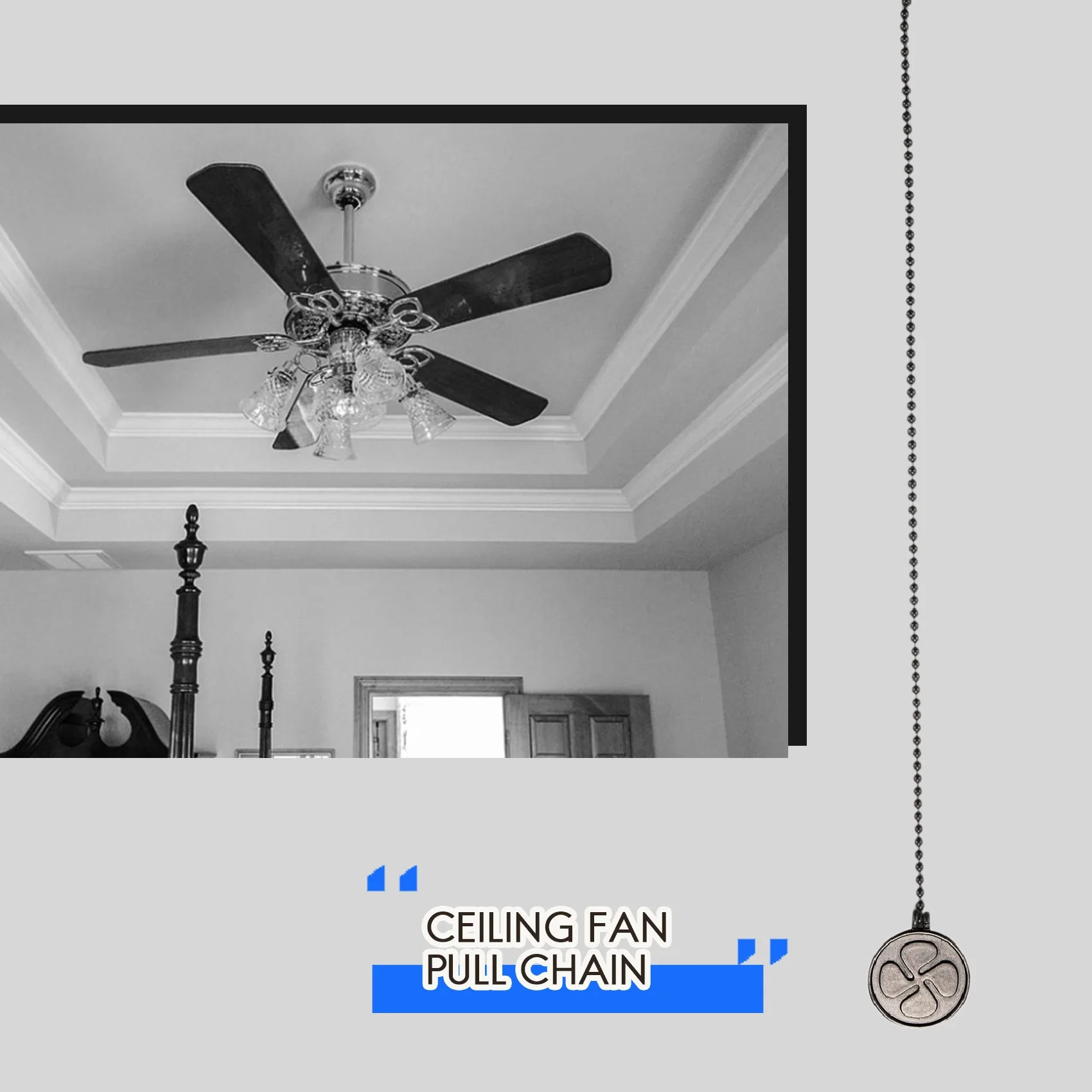 Ceiling Fan Pull Chain Set 4 Pieces Bulb and Pattern Extension Pendant | Бытовая техника