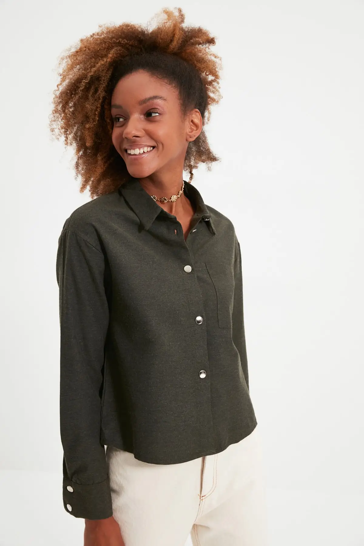 

Trendyol Pockets Shirt TWOAW22GO0480