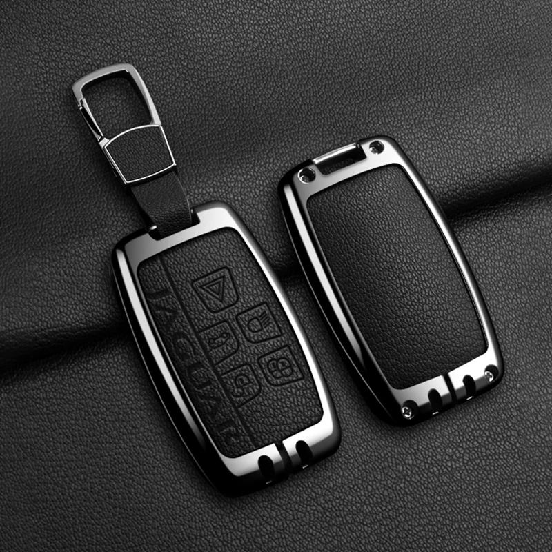 Фото Чехол для ключей от автомобиля для Jaguar XF XJ XE S-Type F-Type X-Type F-Pace I-Pace E-Pace Android XFR XKR Кожаный брелок из цинкового сплава №2