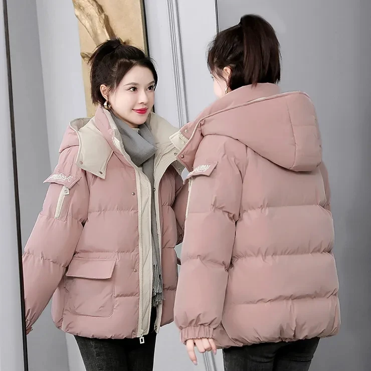 2022 New Women Winter Cotton Coat Warm Thicken Down Padded Coats Women Parkas Korean Loose Outwear Winter Cotton Padded Coats