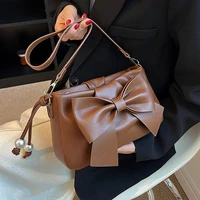 2022 new womens bow shoulder bag fashion womens bag net red messenger bag high quality casual handbag trend small square bag