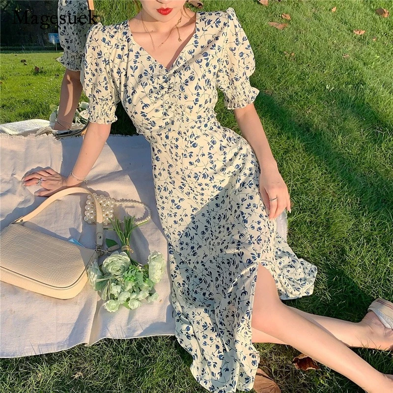 

Женское винтажное мини-платье в стиле Харадзюку, с цветочным принтом