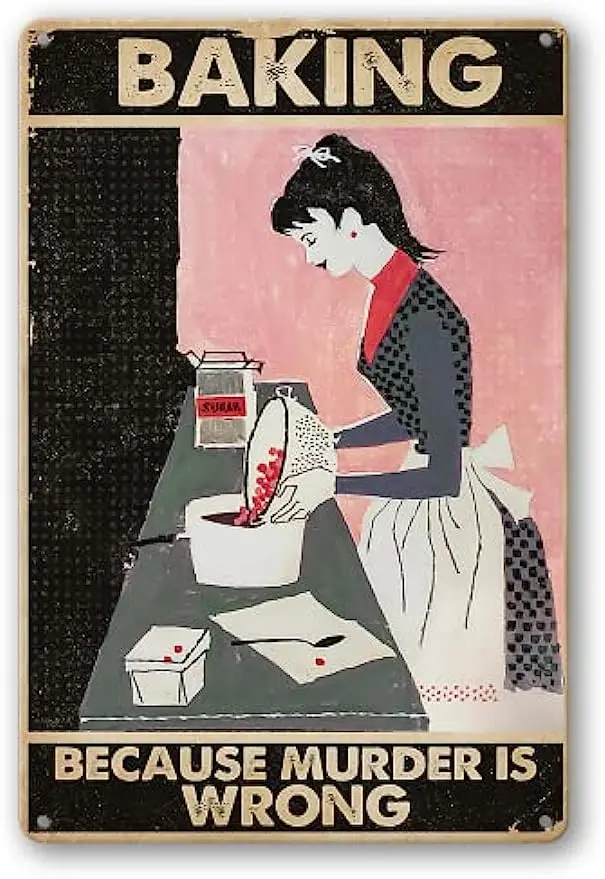 

Interesting baking tin logo retro metal logo decoration poster board kitchen baking enthusiast wall decoration