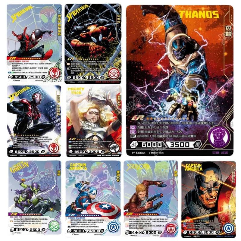 Оригинальные открытки Marvel CR сила грома Черная Вдова Веном Мстители герой битва MR