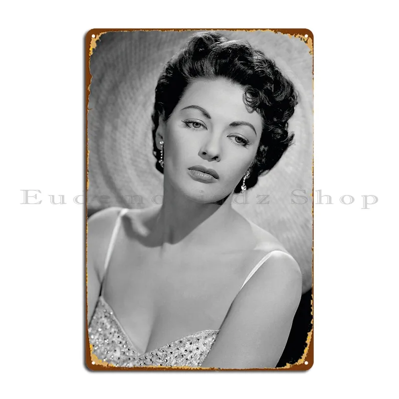Yvonne De Carlo металлический плакат Настенная роспись создание пещеры вечерние
