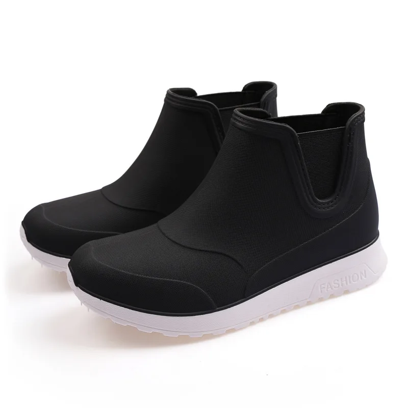 Women's Rain Shoes Wear-resistant  Non Slip and Waterproof Four Season Water Shoes for Leisure Wear Outside Rain Boots