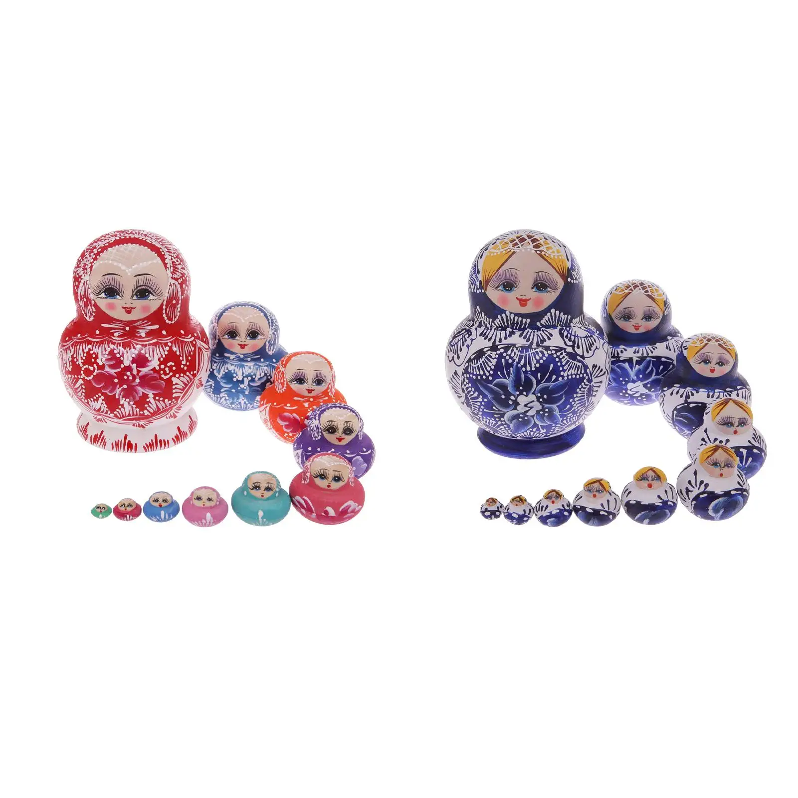 

Wooden Kits for Girls, 10 Pieces Set, Handmade Paintings for Kids