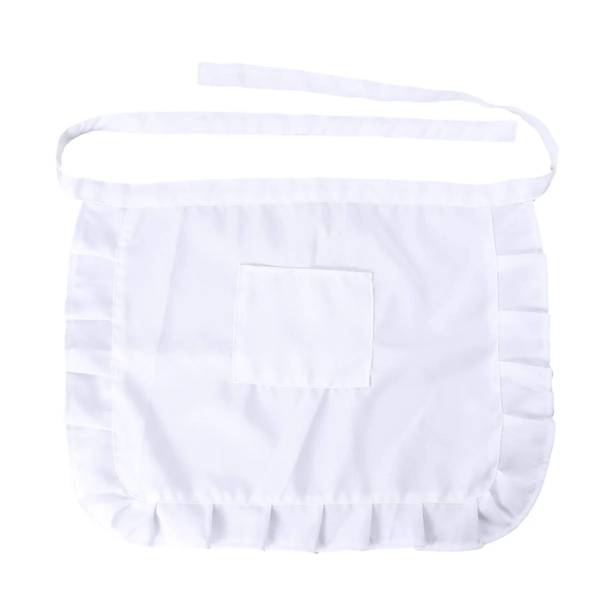 

Apron White Waist Half Women Aprons Short Kitchen Costume Maid Waitress Bibpocketsblack Cooking Chef Pocket Party Favors
