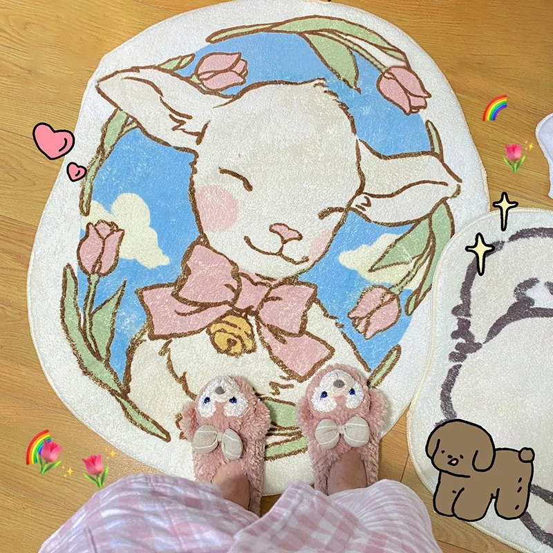 

Фотообои для гостиной, мультяшная комната, фотообои, необычный напольный коврик, пушистый коврик, украшение для детской комнаты