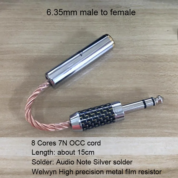 Фото HIFI 7N OCC 6,5 мм «папа» на 4-контактный XLR 4,4 мм «мама» 20 Ом/30 Ом/50 Ом/75 Ом/100 Ом/150 Ом/200 Ом/300 Ом разъем адаптера импеданса №1