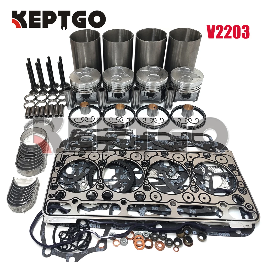 Новый комплект для капитального ремонта V2203 + подкладка Kubota Thomas bobcat Scat Track (piston vortex