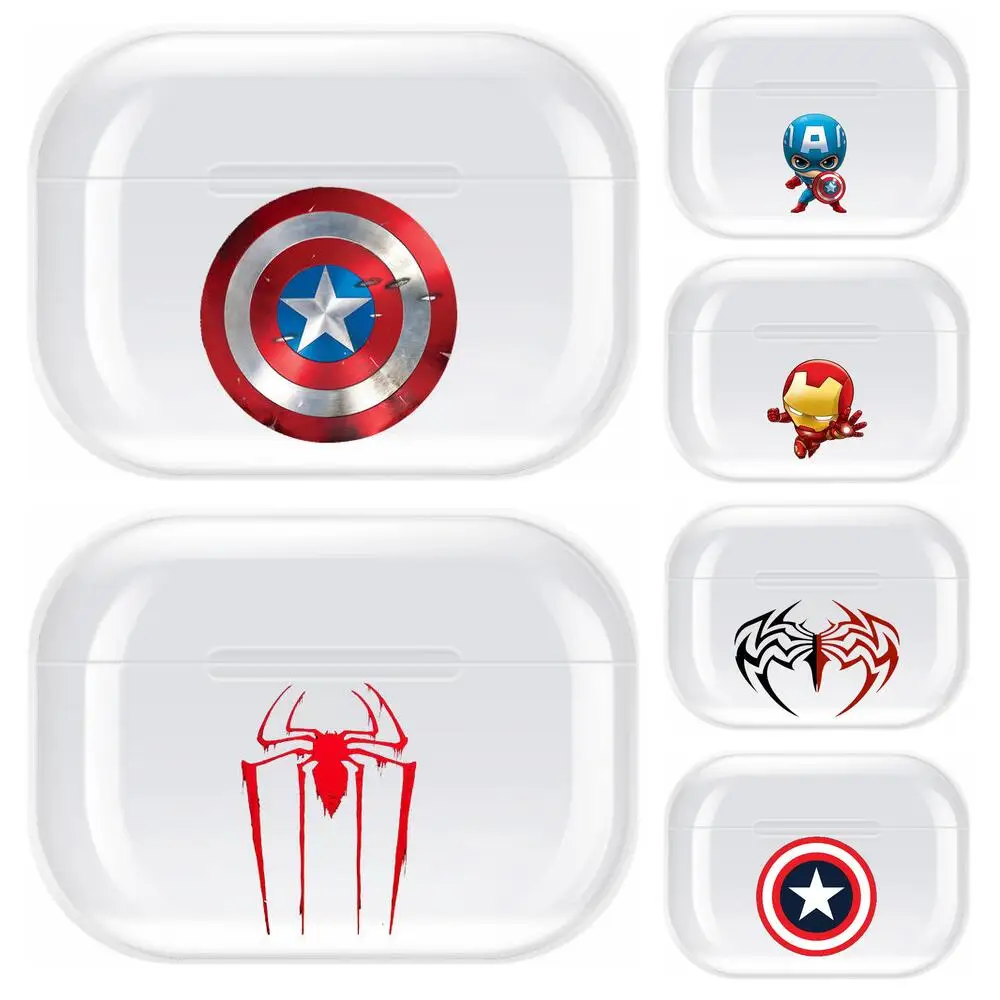 

Marvel Captain America Spider-Man for Apple AirPods 1 2 Case for AirPods Pro Case Headphone Case Bluetooth Earphones Case