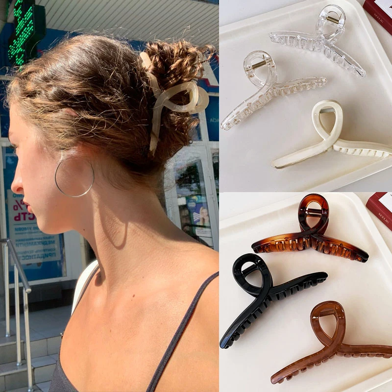 

Vintage Cross Hair Clip Large Barrette Crab Hair Claws Bath Clip Ponytail Clip for Women Girls Claw Clip Hair Accessories