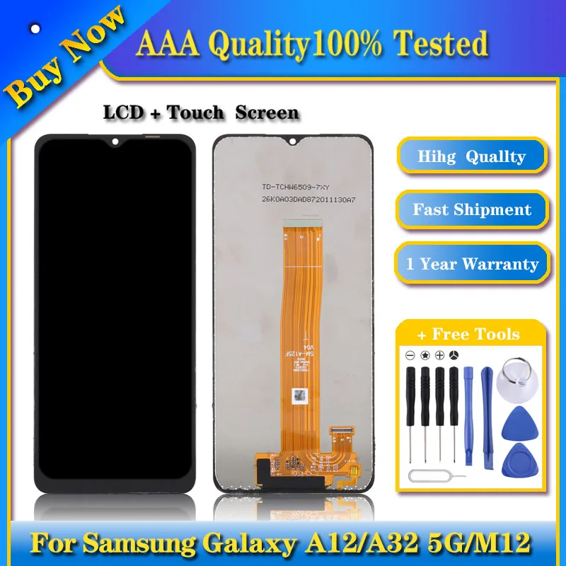 

100% Tested OEM LCD Screen for Samsung Galaxy A12/A32 5G/M12 SM-A125 SM-A326 SM-M127 With Digitizer Full Assembly