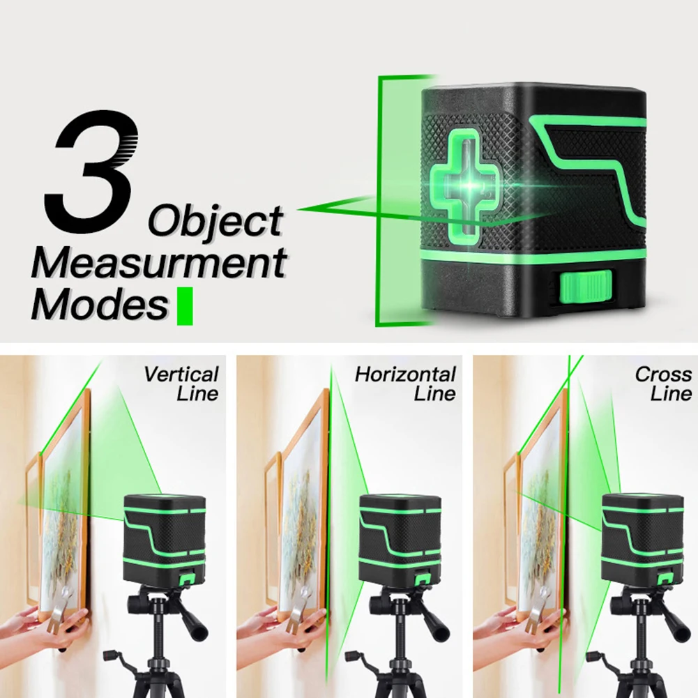 

2 Lines Laser Level Horizontal & Vertical Cross Line Laser Level Meter Laser Leveler for Tile Construction Wall Picture Hanging