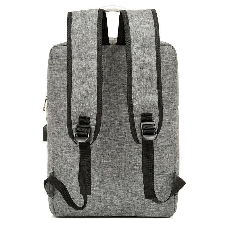 New decompression simple fashion large capacity male backpack computer USB charging anti water men casual backpack