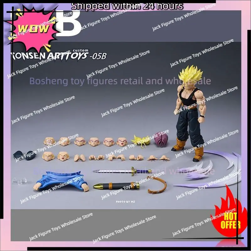Фото Второе издание Tonsenarttoys: Фигурки-модели Kamione Dragon Ball Z Super Saiyan SSJ SSJ2 Транкс 05a 05b №2