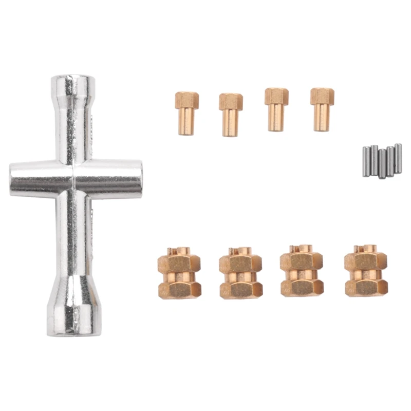 4 шт латунный Расширенный 7 мм шестигранный колесный комбайнер ступиц для осевого