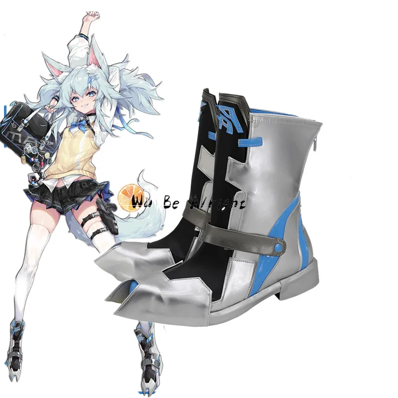 

Аниме Девушки Передняя линия pa15 Косплей Paty обувь короткие серебряные сапоги на заказ