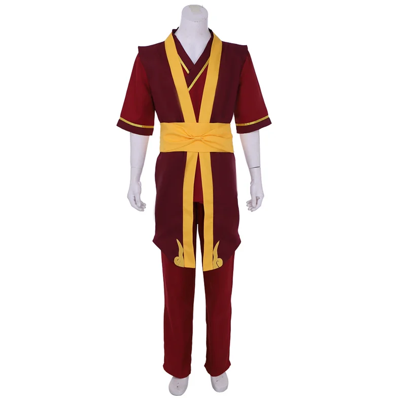 

Avatar The Last Airbender Prince Zuko Cosplay Costume Red Uniform Halloween Carnival Party Custom Made