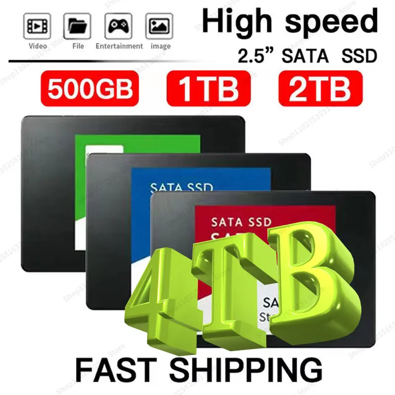 

Fast SSD 2.5Inch 4TB Portable Solid State Disk 500GB 1TB Hard Drives For notebook Desktop multicolor Internal Solid State Drive