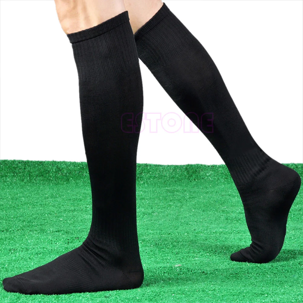 

New Mens Women Sports Long Socks Knee High Football Soccer Hockey Rugby Stocking