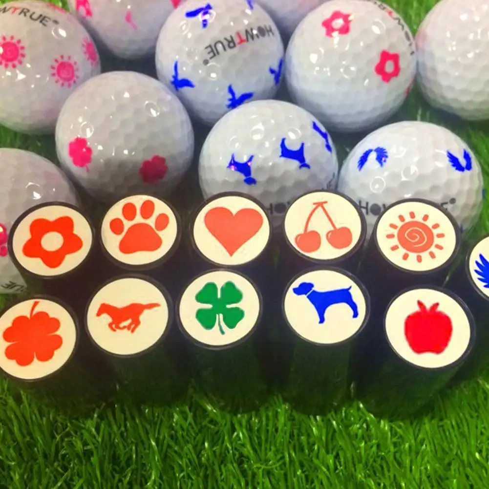 

Новинка штамп-маркер для мяча для гольфа Быстросохнущий пластиковый многоцветный аксессуар для гольфа Adis символ для Golfer Gi R2m6