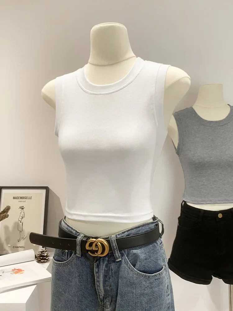 Женская укороченная майка летняя верхняя одежда антиэкспозиционный внутренний