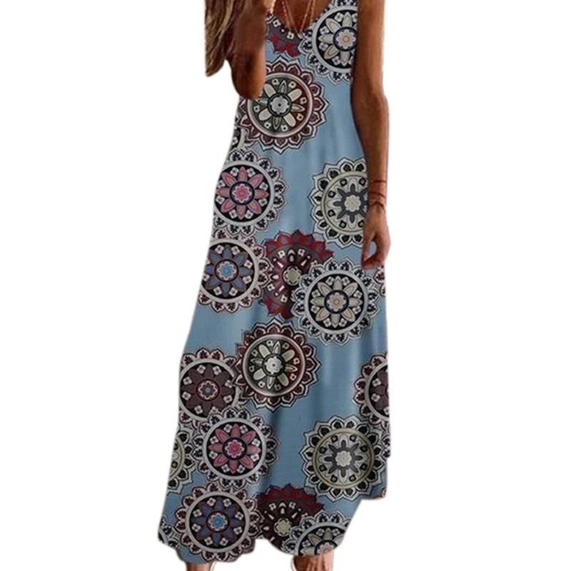 

ASDS-Summer Dress Women Sexy V Neck Sleeveless Hem Maxi Dress Beach Holiday Long Dress Sundresses