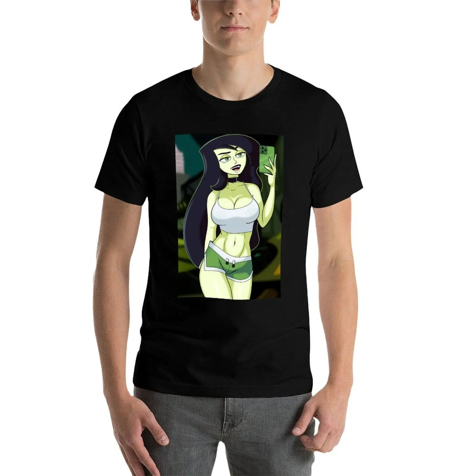 Фото Футболка SELFIE-Shego, забавные футболки с мемми, забавные подарки, футболка с графикой для мужчин №4