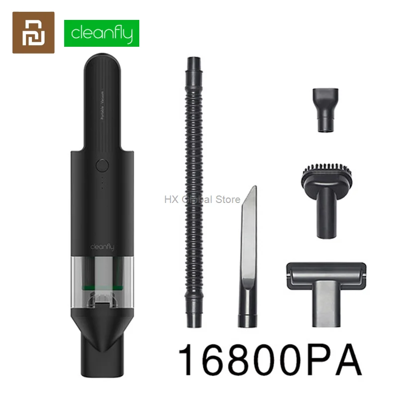 

Cleanfly FV2 Portable Vacuum Cleaner Dust Removal Wireless Handheld Mini Car Household Vacuum Cleaner 16800Pa Suction
