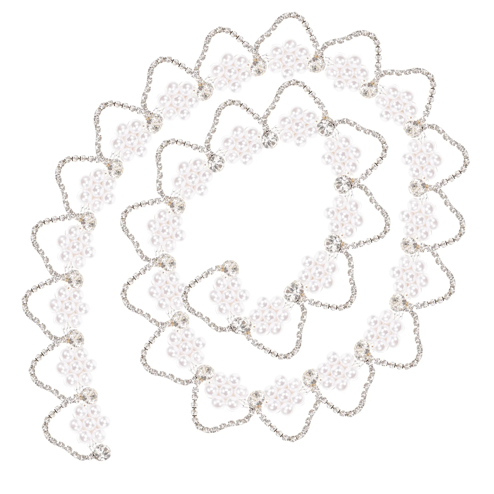 

1 String of DIY Rhinestone Chain Rhinestone Pearl Chain Decorative Rhinestone Pearl Trim