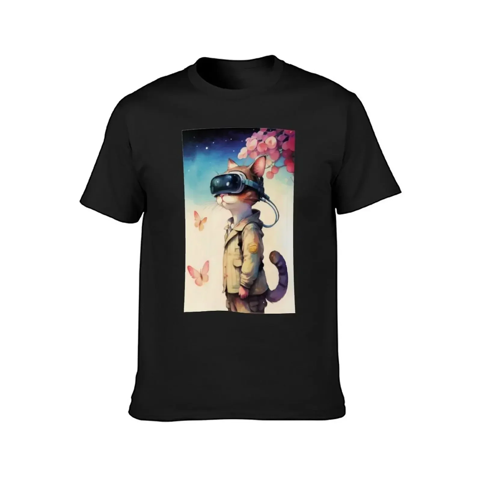 Футболка Apple Vision Cat в очках Metaverse 2 таможенный дизайн ваша собственная милая одежда