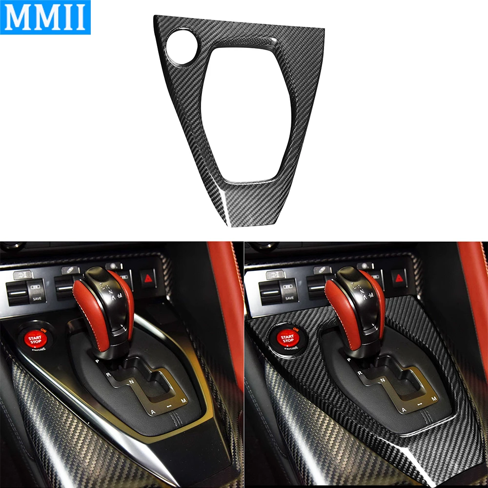 

Real Carbon Fiber Gear Shift Panel Cover Decoration Car Interior Decorative Retrofitting Accessories For Nissan R35 GTR 2017-Up
